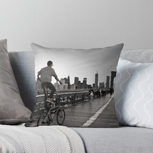 Item preview, Cycling on brooklyn bridge designed and sold by Gaelle-Sunshine.