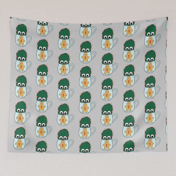 Item preview, Cute Cactus Design #287: Mini Cactus With Red Spikes In Christmas Mug designed and sold by DreamCactus.