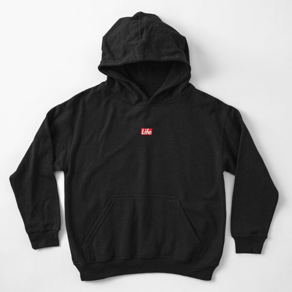 supreme red and black hoodie