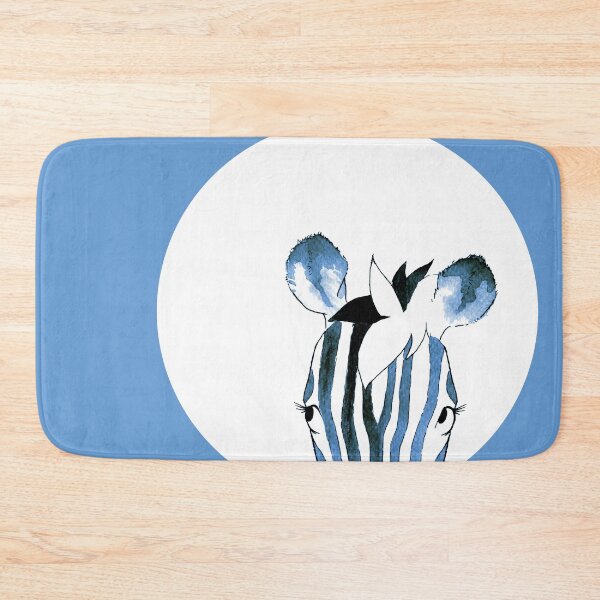 Item preview, Blue Watercolour Zebra designed and sold by Blank Expectations.