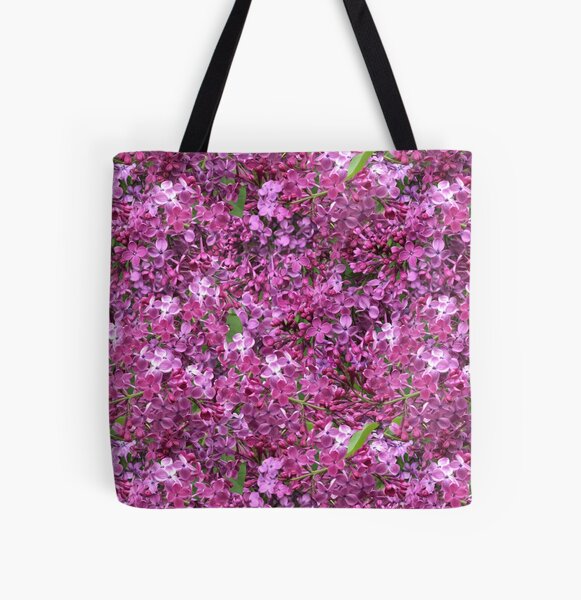 Among the lilacs by Tea with Xanthe All Over Print Tote Bag