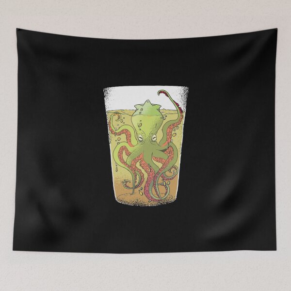 Aperçu de l'œuvre Kraken dans un verre à bière créée et vendue par KoolMoDee.