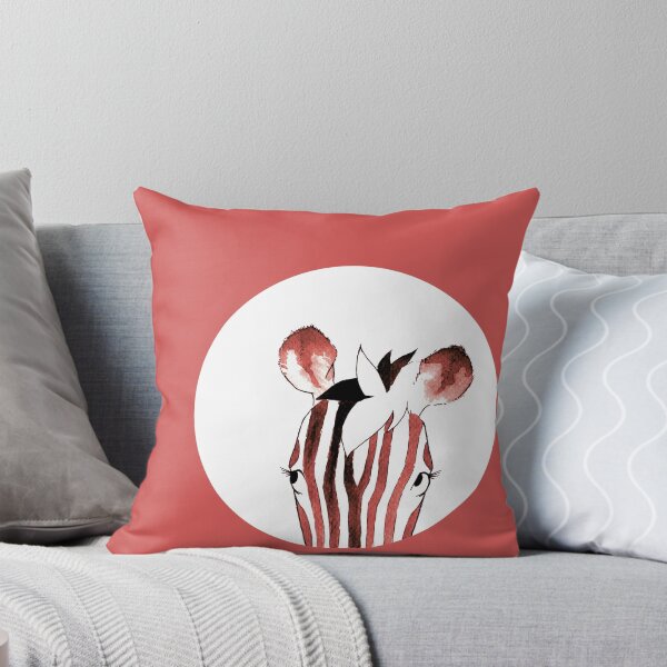 Item preview, Red Watercolour Zebra designed and sold by Blank Expectations.