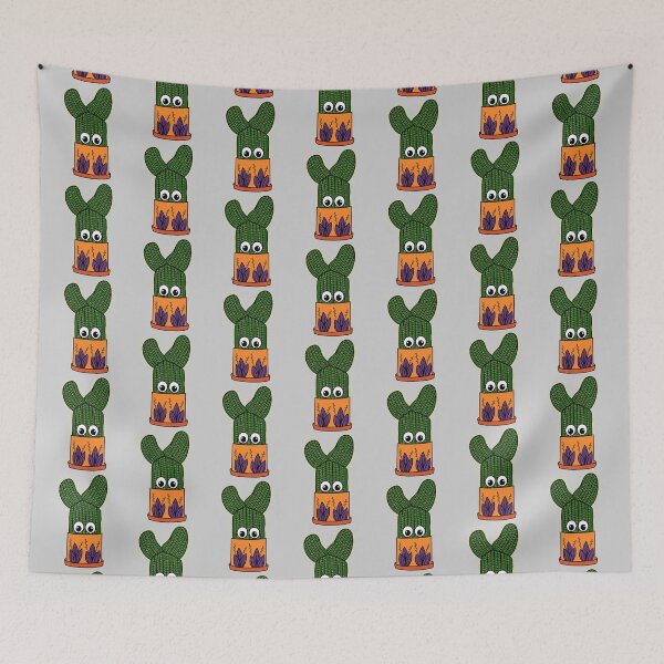 Item preview, Cute Cactus Design #292: Potted Saguaro In Floral Pot designed and sold by DreamCactus.