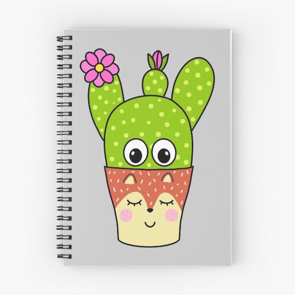 Item preview, Cute Cactus Design #296: Pretty Cactus In Fox Pot designed and sold by DreamCactus.