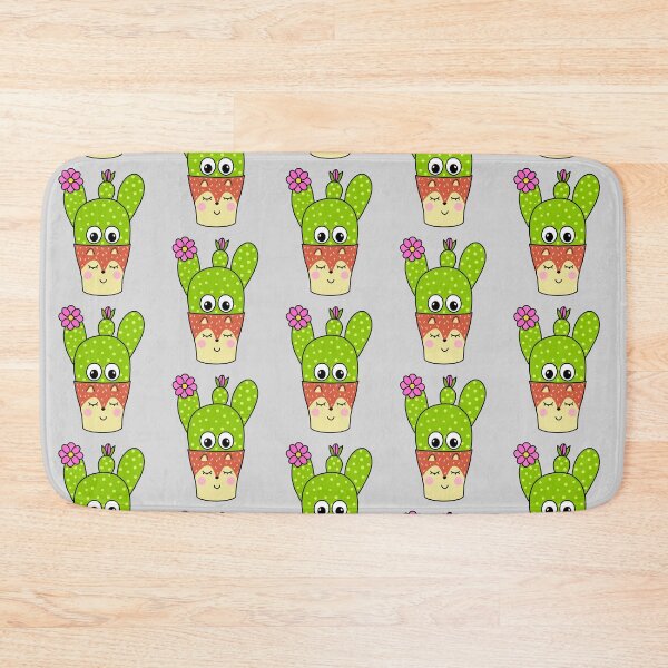 Item preview, Cute Cactus Design #296: Pretty Cactus In Fox Pot designed and sold by DreamCactus.