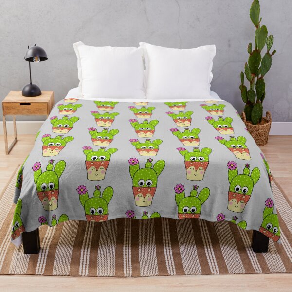 Item preview, Cute Cactus Design #296: Pretty Cactus In Fox Pot designed and sold by DreamCactus.