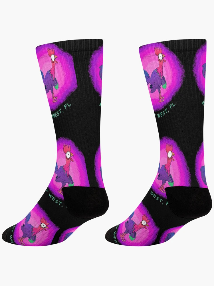 Thumbnail 4 of 5, Socks, Key West Fantasy Chicken In Bikini designed and sold by KoolMoDee.