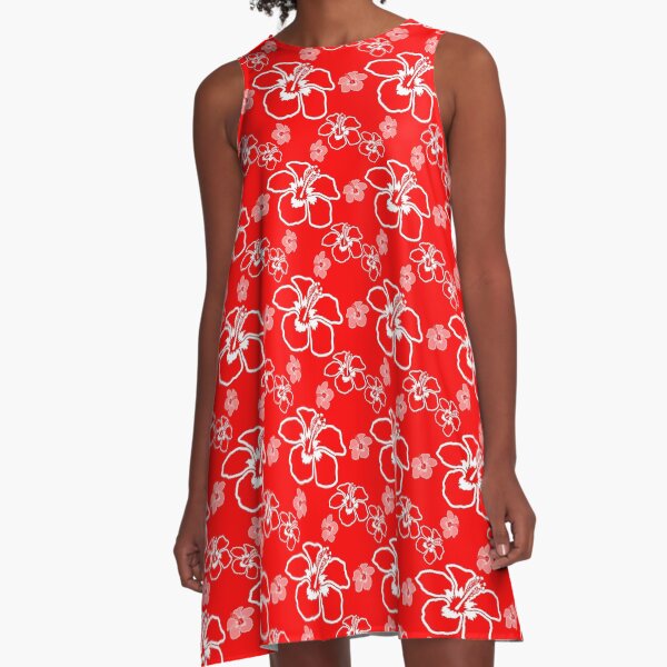 robe hawaienne rouge