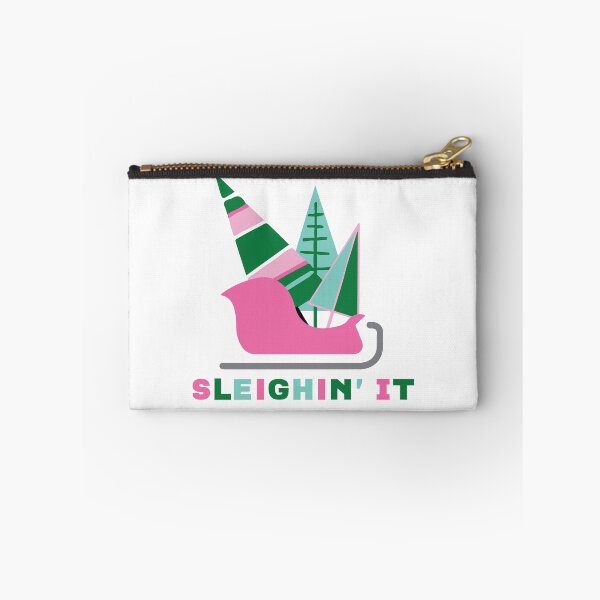 Item preview, Sleighin' It Pink Sleigh and Funky Christmas Trees designed and sold by SharksOnShore.