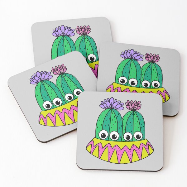 Artikelvorschau, Cute Cactus Design #299: Pretty Potted Cactus With Flowers entworfen und verkauft von DreamCactus.