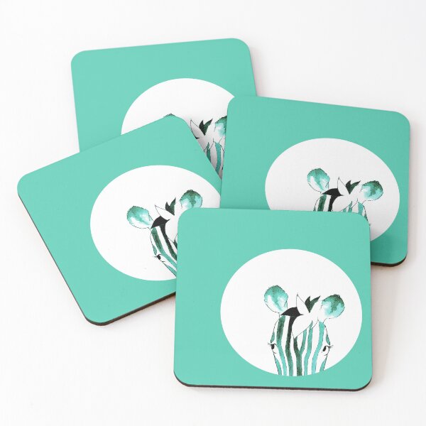 Item preview, Teal Watercolour Zebra designed and sold by Blank Expectations.