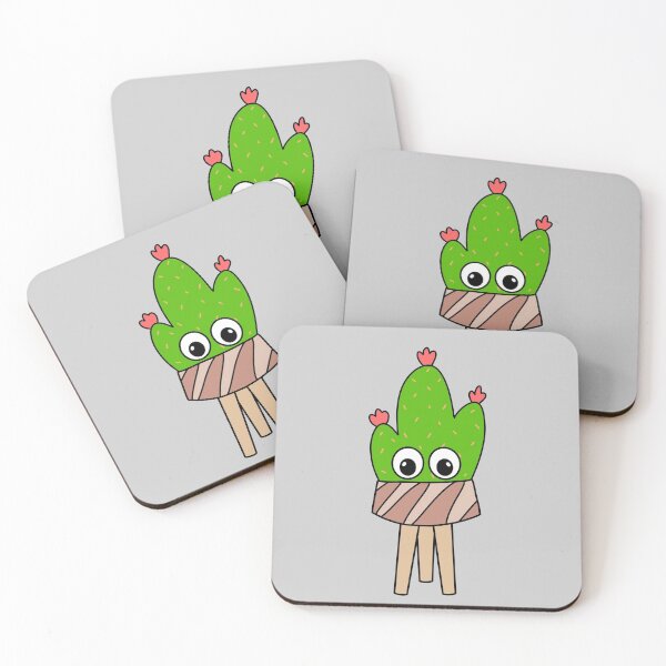 Artikelvorschau, Cute Cactus Design #302: Prickly Pear With Flowers In Wood Planter entworfen und verkauft von DreamCactus.
