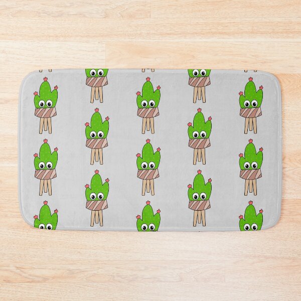 Item preview, Cute Cactus Design #302: Prickly Pear With Flowers In Wood Planter designed and sold by DreamCactus.