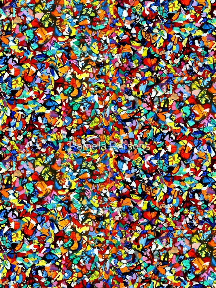 Off the Edge: Ordered Chaos. Abstract expressionist acrylic square painting by Pamela Parsons by parsonsp