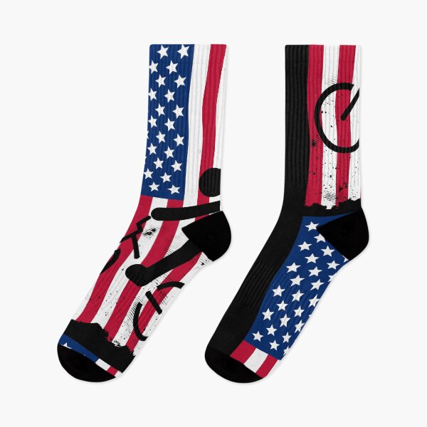 Item preview, BMX racing american flag vintage stickman designed and sold by Scoopivich.