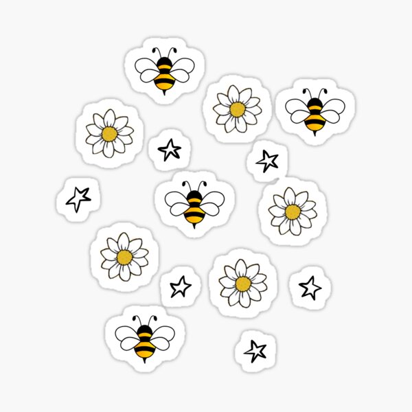 Bumble Bee Stickers, Mini Sticker Pack or 3 inches wide – Gimme Some Honey  Sugar