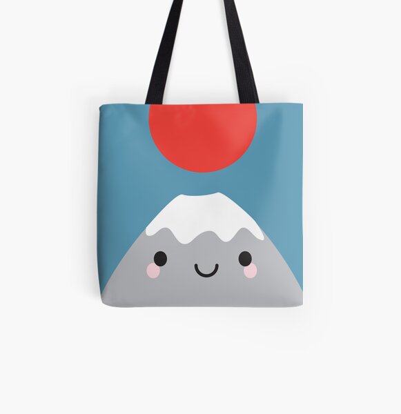 Kawaii Mt Fuji San All Over Print Tote Bag