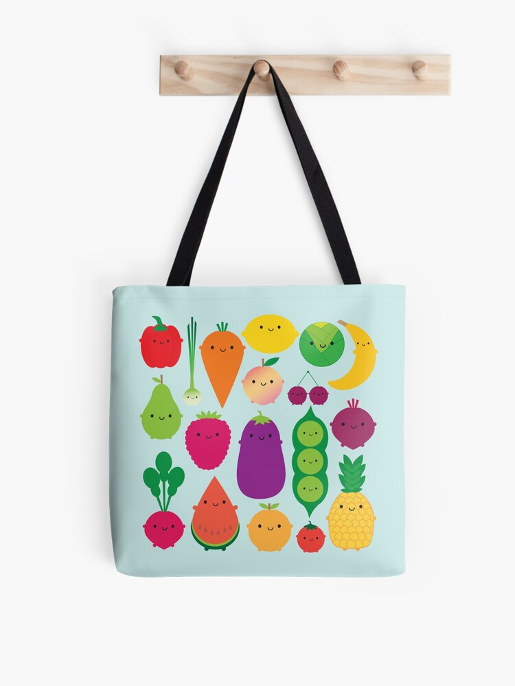 5 A Day Shopper Bag Kawaii Fruit and Vegetables 