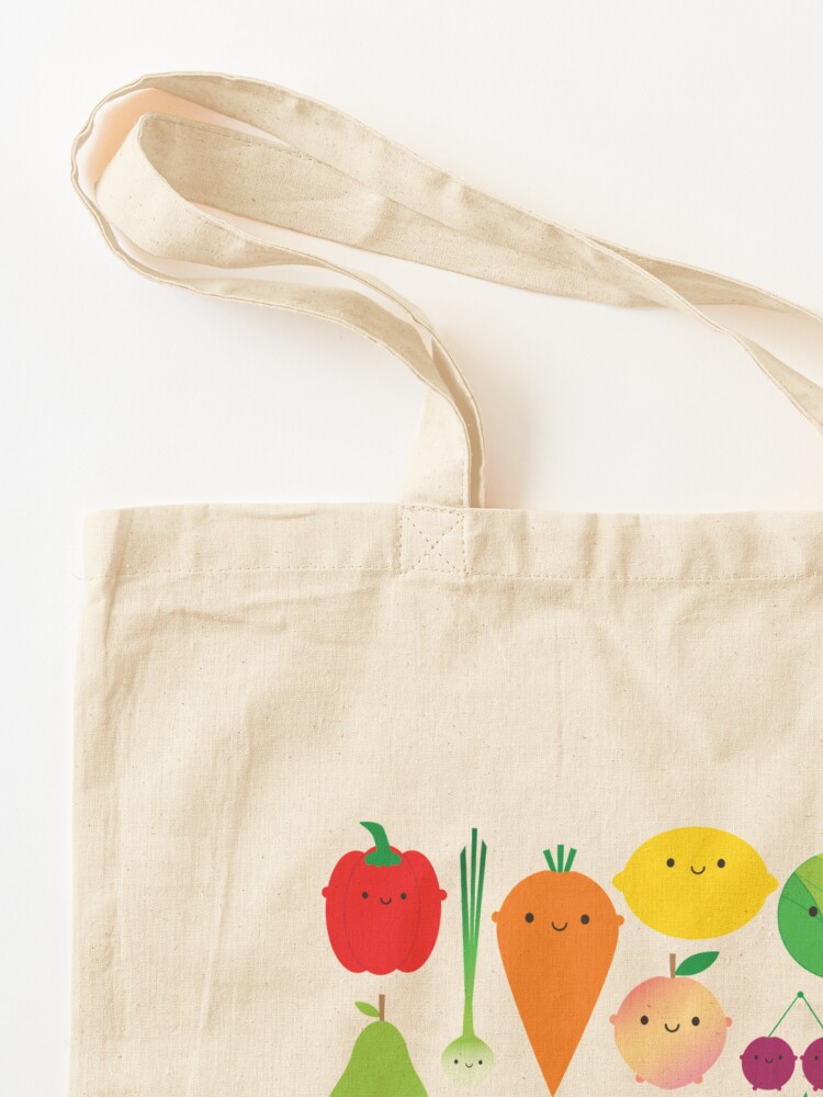 5 A Day Shopper Bag Kawaii Fruit and Vegetables 