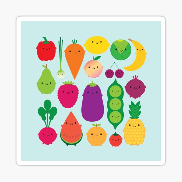 5 A Day Fruit & Vegetables Sticker