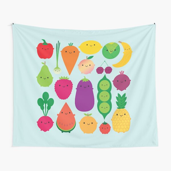 5 A Day Fruit & Vegetables Tapestry