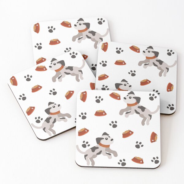 Item preview, Happy Puppy With Food Bowl Pattern designed and sold by Zerasu.