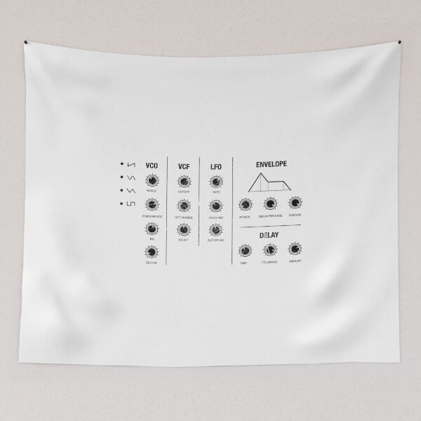 Item preview, Vintage Analog Synthesizer Potis Retro Synth Studio Nerd 80s design designed and sold by A-Fashion.
