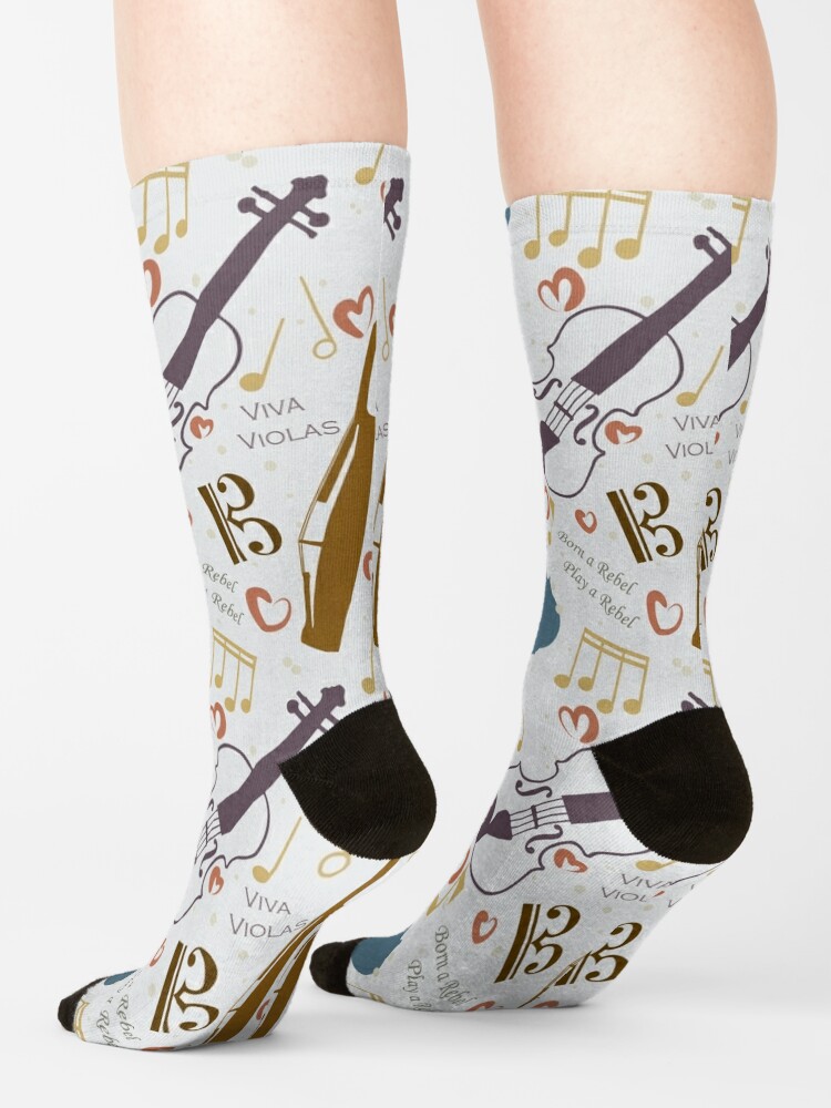 Rebel Viola Pattern Socks for Sale by Jabbledab