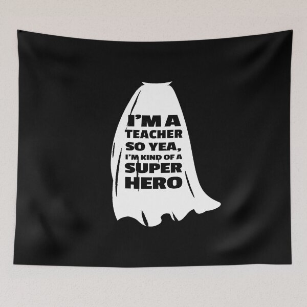Item preview, Soy un profesor, así que sí, soy una especie de superhéroe Cape BW designed and sold by KoolMoDee.
