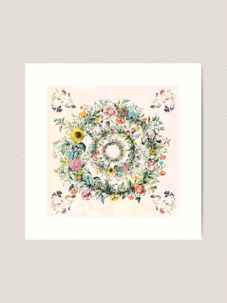 Alternate view of Circle of life-floral painting Art Print