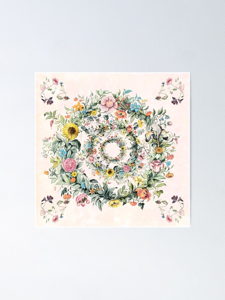 Alternate view of Circle of life-floral painting Poster