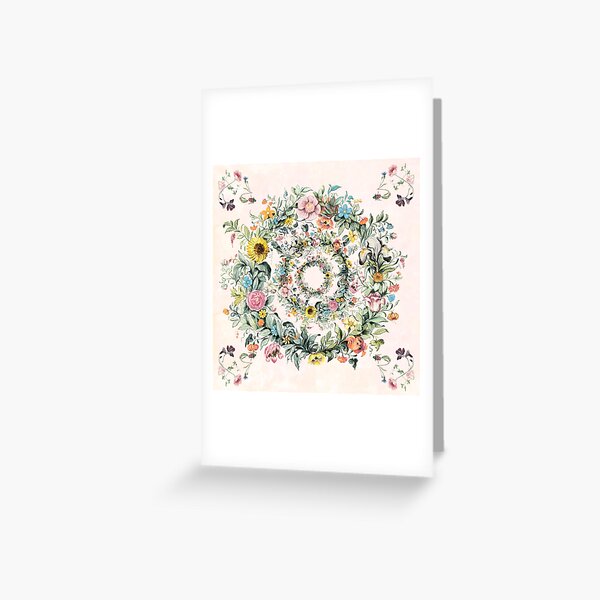 Circle of life-floral painting Greeting Card