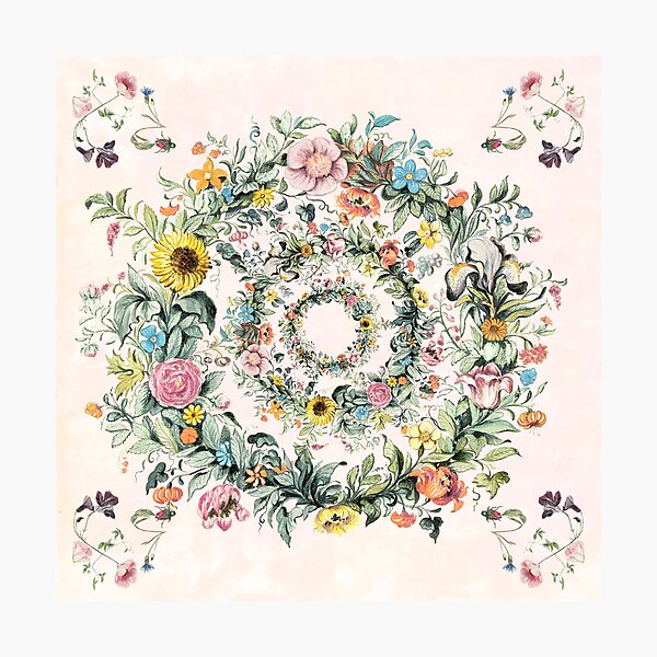 Circle of life-floral painting Photographic Print