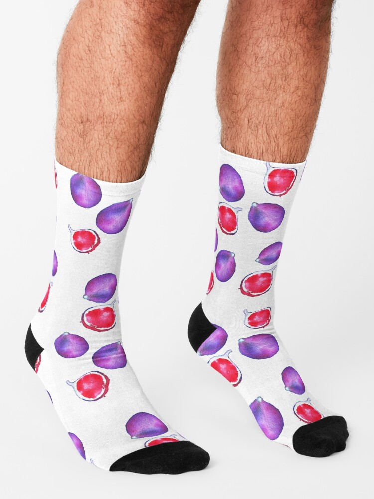 "Autumn Figs pattern" Socks by balgrittella Redbubble