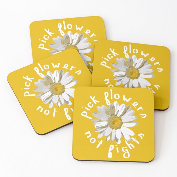 Item preview, Pick Flowers Not Fights in Yellow designed and sold by sarahrinouye.