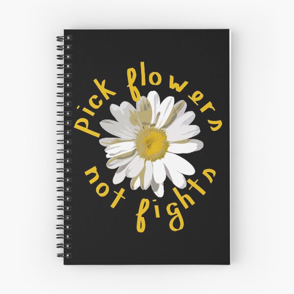 Item preview, Pick Flowers Not Fights in Black designed and sold by sarahrinouye.