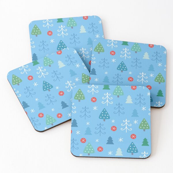 Item preview, Blue Christmas Tree and Snow Pattern 1 designed and sold by parazitgoodz.