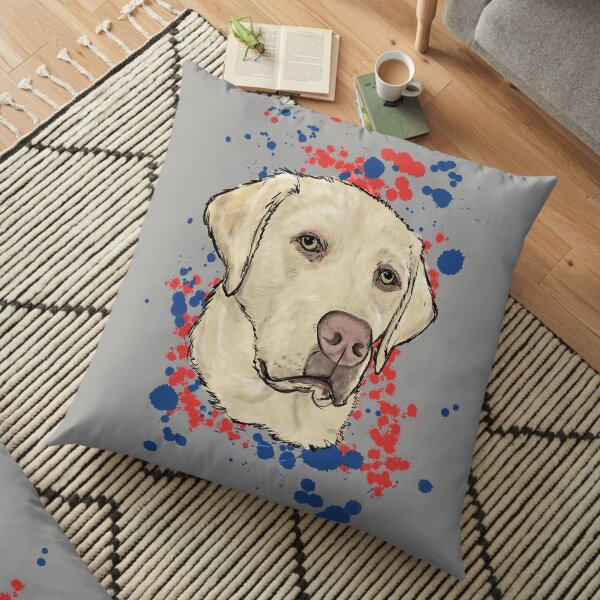 Cindy the Yellow Lab Floor Pillow
