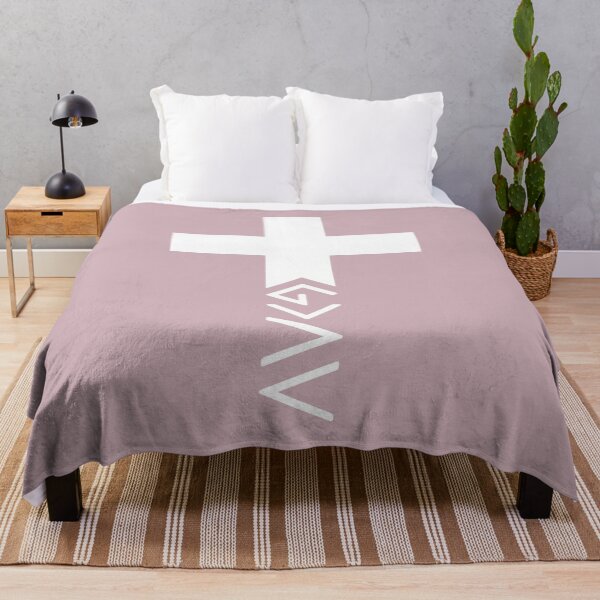 Item preview, God is greater than the highs and lows White and pink Cross designed and sold by move-mtns.
