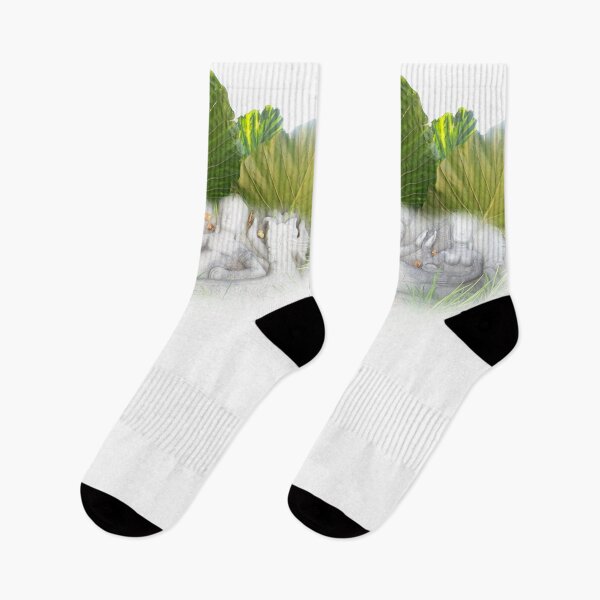Item preview, Asian sculpture and leaves in green and white designed and sold by WatersEdgeGal.