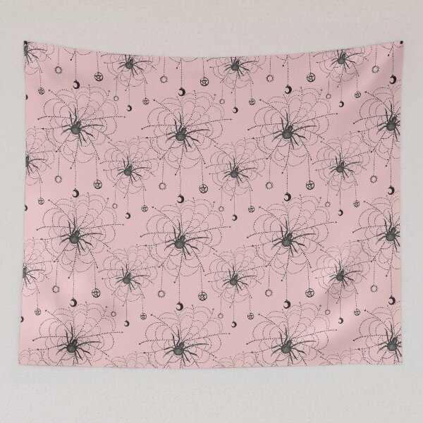 Item preview, Peach Lace Spider Web Dreamcatcher Print designed and sold by elissartist.