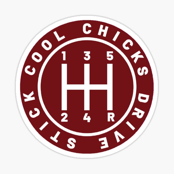 Cool Chicks Drive Stick Burgundy Sticker