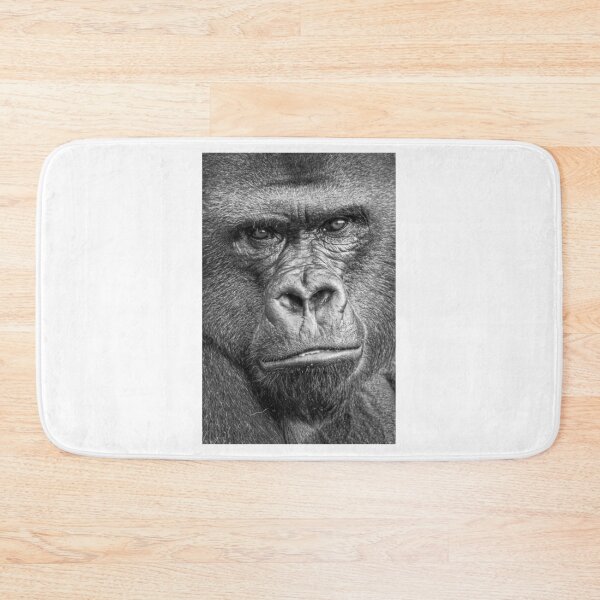 Item preview, Western Lowland Gorilla Close Up B&W designed and sold by Gerard Fornarotto.