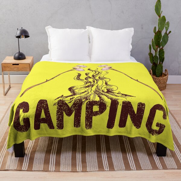 Item preview, Camping Marshmallow on a Сampfire in the Mountains with tent living designed and sold by IslandLakeTree.