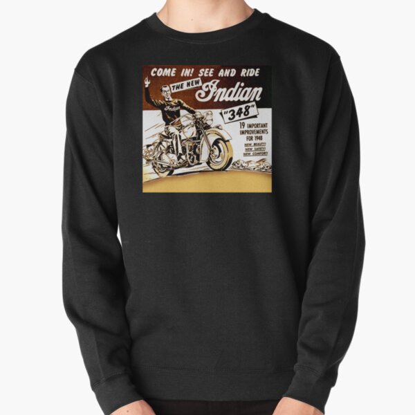 Riders 78 Vintage Mens Funny Biker Hoodie Motorbike Bike Indian Bike