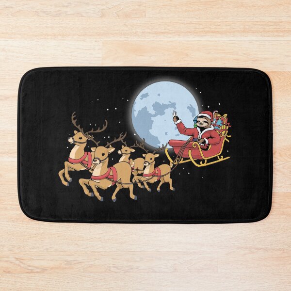 Item preview, Christmas Sloth Santa Claus Reindeer Sleigh designed and sold by DSWShirts.