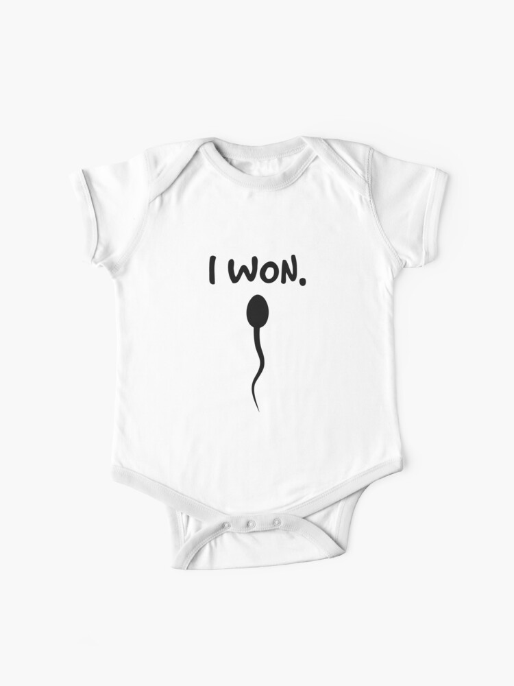 Baby One-Piece, I Won Sperm Funny Newborn Outfit Cute Baby Clothes designed and sold by drakouv