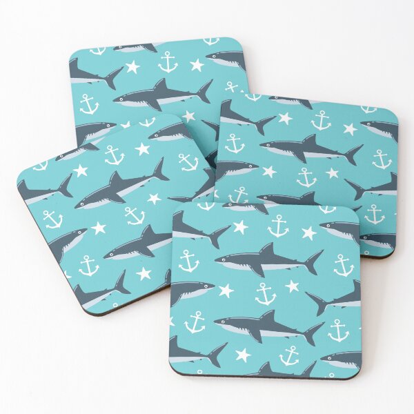 Item preview, Anchor and Sharks Shark Anchor marine sea pattern designed and sold by Trenddesigns24.