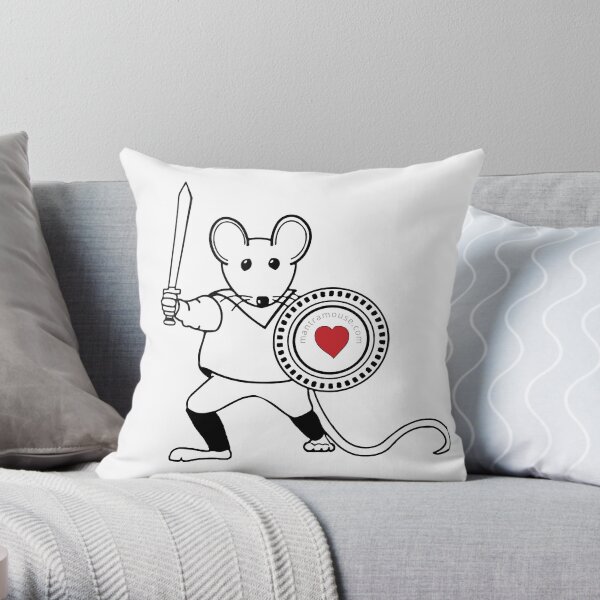 MantraMouse® Warrior Throw Pillow